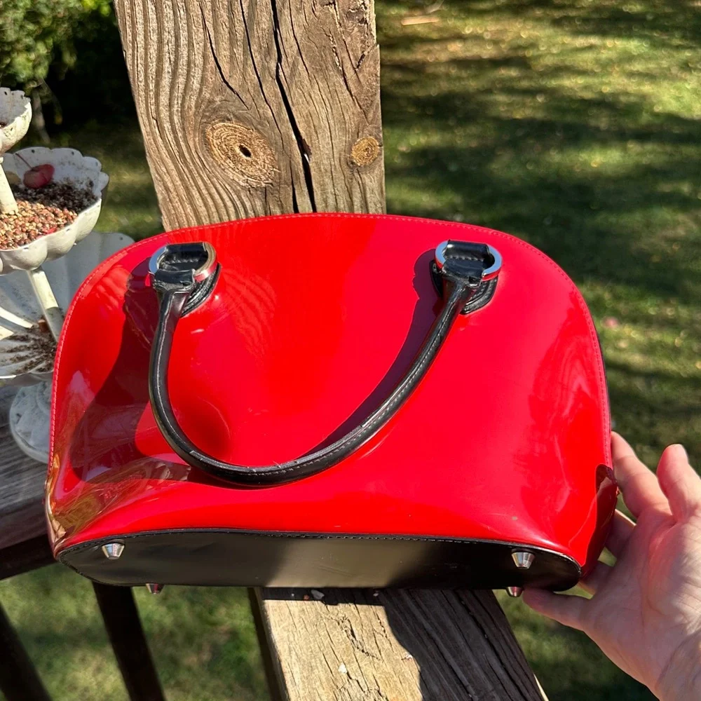 Beijo Red and Black Satchel - Picture 7 of 9